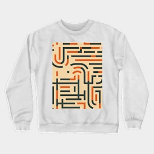 Maze of Dreams: Pastel Labyrinth Journey Crewneck Sweatshirt